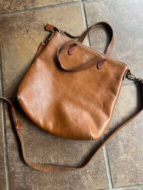 Madewell Tan/Brown Leather Hobo with Crossbody Strap